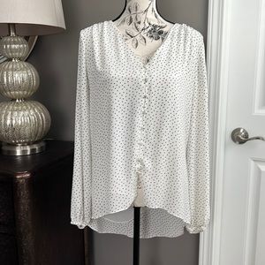 White House Black Market polkadot blouse